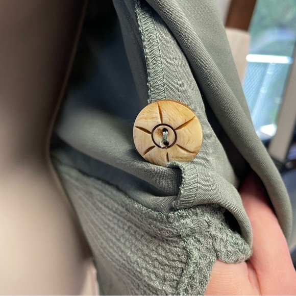 Rabbit rabbit designs women’s sage green cardigan petite 4 cottagecore lagenlook - Picture 4 of 8